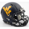 Helmets, Mini Helmets: West Virginia Mountaineers NCAA Mini Speed Football Helmet <i>Satin Navy SA...