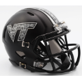 Helmets, Mini Helmets: Virginia Tech Hokies NCAA Mini Speed Football Helmet <i>Matte Black</i>