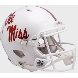 Mississippi (Ole Miss) Rebels Speed Football Helmet <i>White Metallic</i>