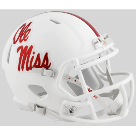 Mississippi (Ole Miss) Rebels NCAA Mini Speed Football Helmet <i>Gloss White</i>