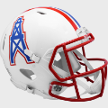 Helmets, Full Size Helmet: Houston Oilers 1981 to 1998  Speed Throwback Football Helmet