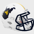 Helmets, Mini Helmets: West Virginia Mountaineers NCAA Mini Speed Football Helmet <i>Backyard Braw...