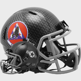 Air Force Falcons NCAA Mini Speed Football Helmet <B>63rd Fighter Squadron</B>