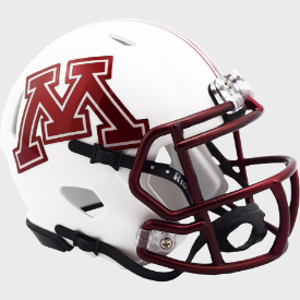 Minnesota Golden Gophers NCAA Mini Speed Football Helmet <B>Chrome Decal</B>