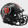 Helmets, Mini Helmets: Utah Utes NCAA Mini Speed Football Helmet <i>Black</i>