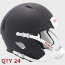 Bulk Mini Speed Football Helmet SHELL <B>Matte</B> Black/White Parts Qty 24