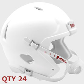 Bulk Mini Speed Football Helmet SHELL <B>Matte</B> White Qty 24