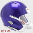 Bulk Mini Speed Football Helmet SHELL Purple Metallic Qty 24