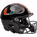 Helmets, Full Size Helmet: Miami Hurricanes SpeedFlex Football Helmet <i>Black</i>