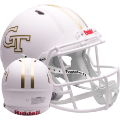 Helmets, Full Size Helmet: Georgia Tech Yellow Jackets Speed Football Helmet <b>Flat White</b>