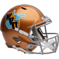 Helmets, Full Size Helmet: West Virginia Mountaineers Speed Replica Football Helmet <B>Gold Throwback<...